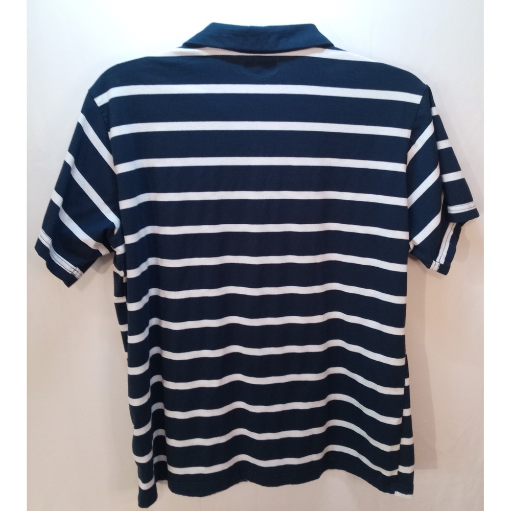 Men's Columbia Omni Shade Polo Shirt, XL, Navy Blue White Striped - Picture 5 of 5